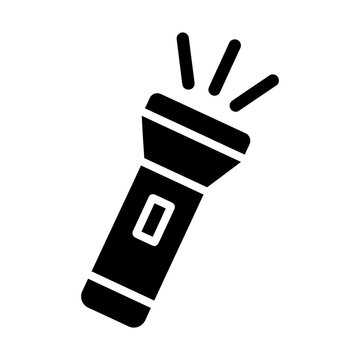 flashlight glyph icon