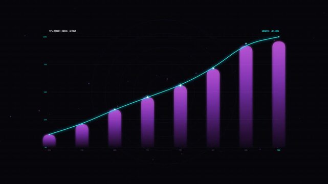 Data Growth Digital Analytics Line Chart