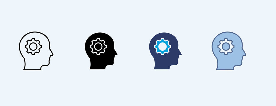 Think Multiple Icon Illustration Vector
contains brain