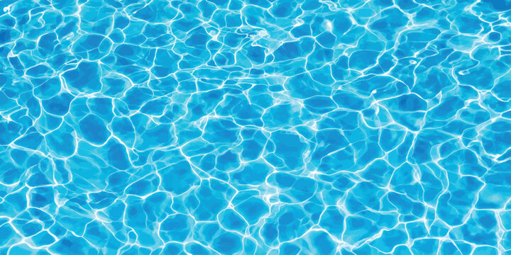 Clear turquoise swimming pool water surface texture with rippling caustic light patterns blue water light reflection caustic pattern aquatic background reflection swimming background turquoise
