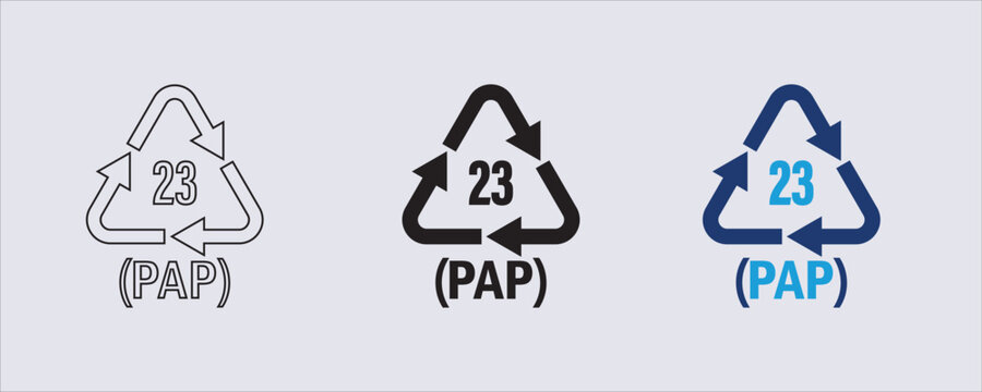 PAP 23 Recycling Symbol Vector Set