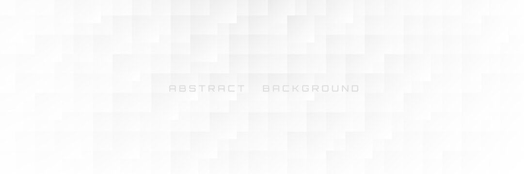 White abstract texture. Minimal background with subtle geometric cubes and layered square shapes. Clean modern design for presentation, website, business, technology or branding. Vector Illustration.