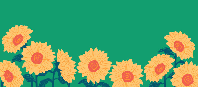 Modern background design featuring sunflower