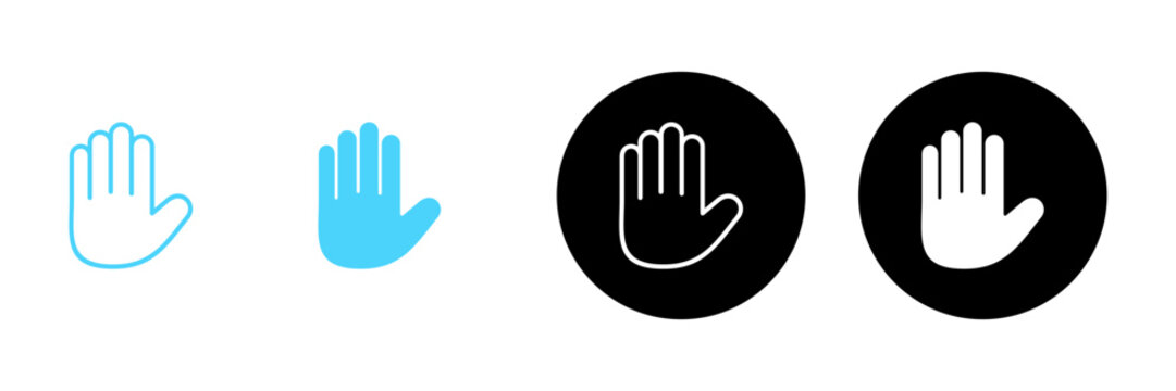 Hand icon vector. hand sign and symbol. palm