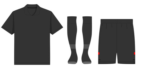 minimalist black sports uniform set © HAQR
