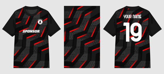 black and red sublimation sports jersey © HAQR