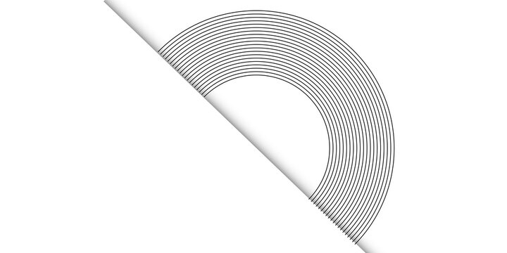 Collection of lines in a circle shape. Isolated thin line spirals towards the edge of the canvas.