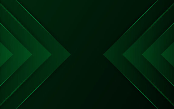 Dark green abstract background with layered shapes and geometric design for corporate presentations