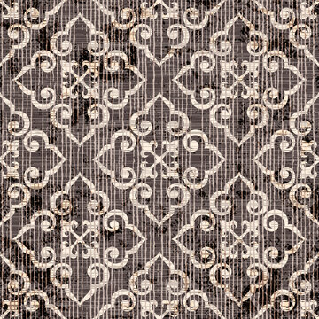 Seamless ethnic pattern, Kazakh national ornament, islamic tribal pattern, vector design