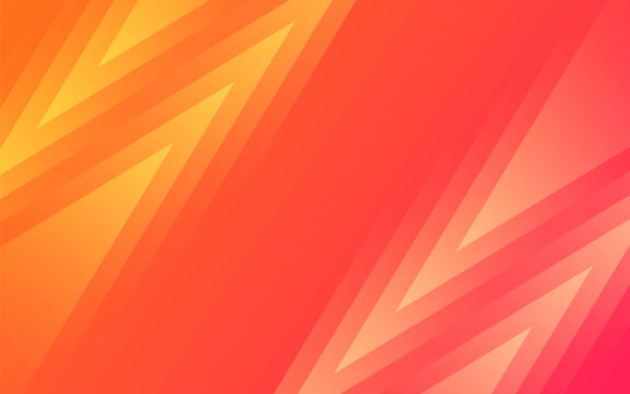 Vibrant orange and pink abstract geometric background with sharp zigzag lightning patterns and soft color gradients for modern digital graphic design