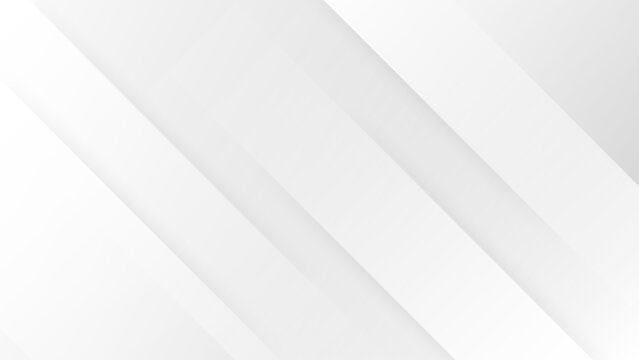 Minimalist white and grey abstract background with diagonal geometric stripes and subtle gradient shadows for clean professional web designs