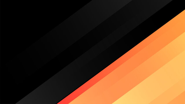 Modern abstract diagonal stripe background with black and orange geometric patterns for creative designs