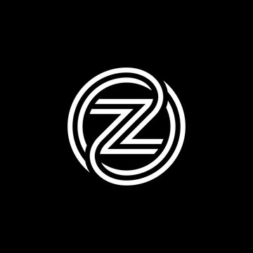 Unique, modern, and futuristic double-line 'Z' emblem. Elegant circular aesthetic, perfect for EV, software, AI, and digital agencies.