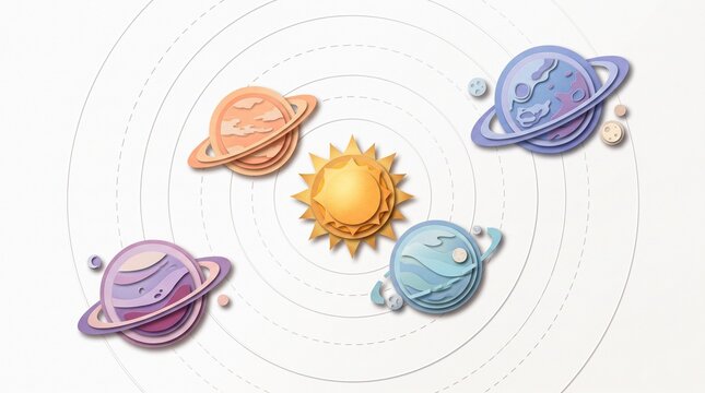 Layered planets orbiting sun