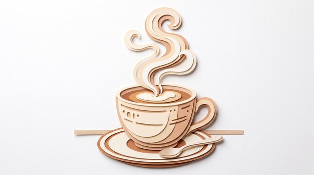 Coffee cup with rising steam (1)