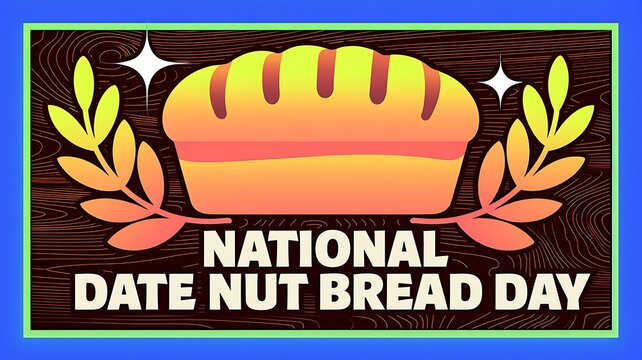 National date nut bread day vector illustration banner template concept background with celebration, illustration