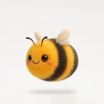 Abeja tierna estilo kawaii mu&ntilde;eco peluche