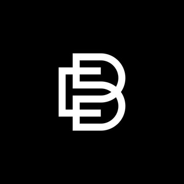 Modern and unique 'BE or EB' logo with a futuristic interlocking geometric design. Elegant fit for digital tech, fintech, and software.
