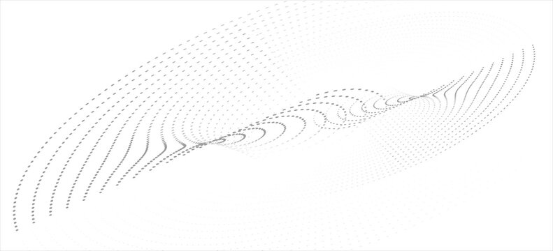 Halftone circular dotted frame. Round dotted frame. Vector rotating dotted circles design. Round border icon. Round logo