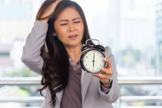 Outdoor, business and hurry with watch for time, morning commute urgent deadline