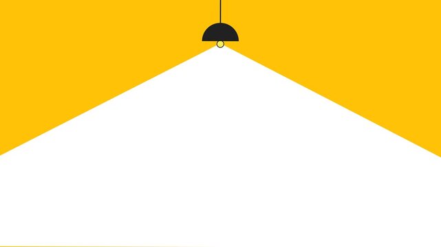 Ceiling light animation with bright geometric shapes
