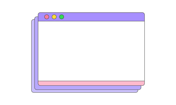 Vaporwave retro pc desktop with user interface elements in y2k style