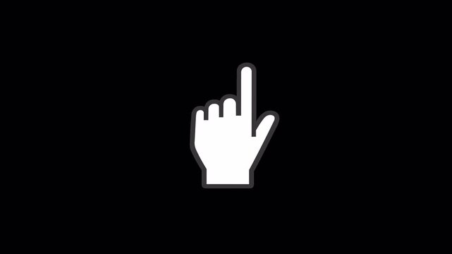 Vector Double Swipe Left Gesture Animation with Transparent Background - 4K Landscape Horizontal
