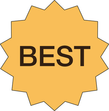Best Badge Flat Vector Illustration