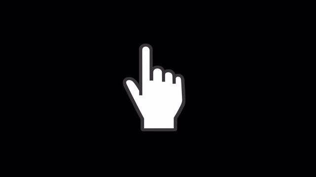 Vector Double Swipe Right Gesture Animation with Transparent Background - 4K Landscape Horizontal