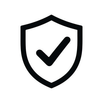 Security shield with checkmark icon vector