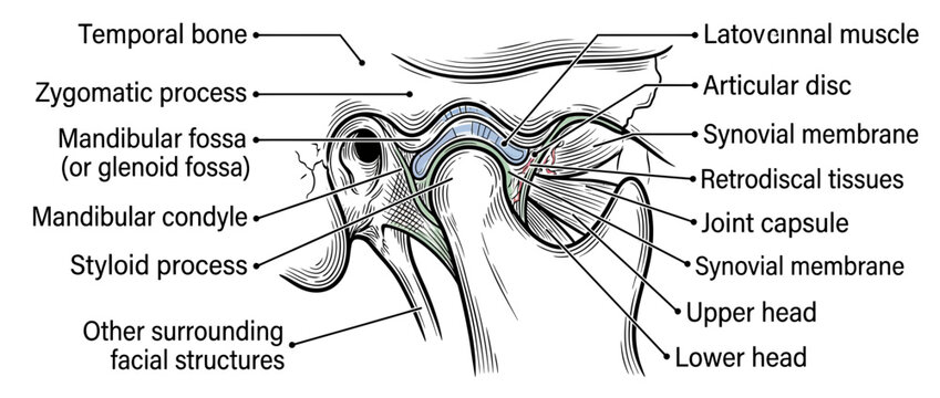 Anatomical Diagram of the Temporomandibular Joint