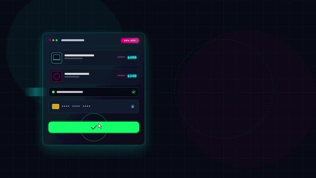 Cyber monday ecommerce checkout wireframe interface with discount price slash