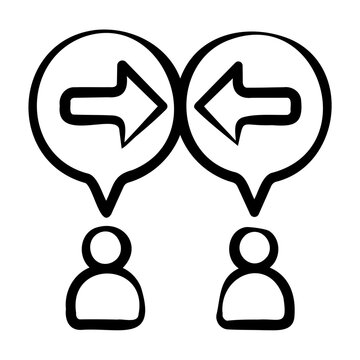 Disagreement Icon - Handdrawn