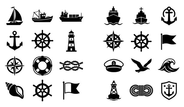 Lark Bird Black and White Silhouette Vector Set &ndash; Songbird and Wildlife Icons
