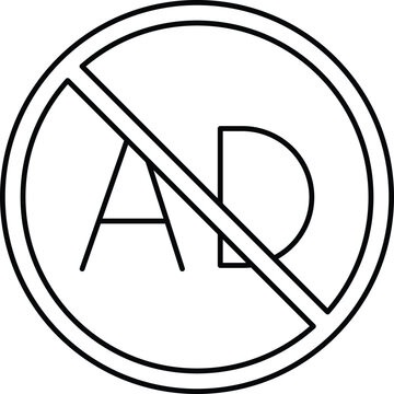 No Ad outlint icon 