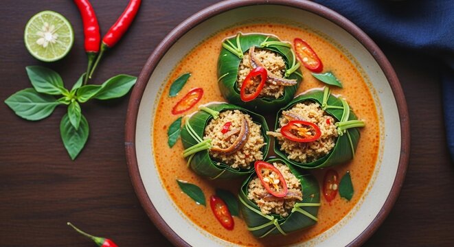 Thai food presentation