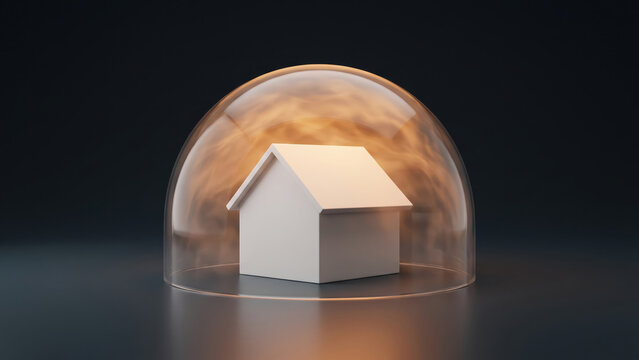 House trapped under extreme heat dome, high temperatures weather phenomenon