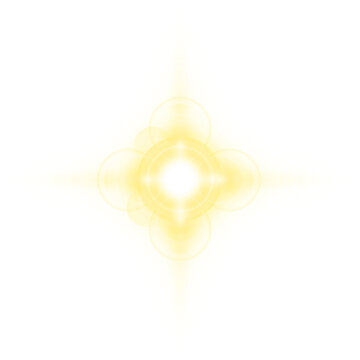 Golden Lens Flare Cross Pattern