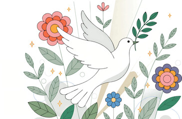 Naklejka premium Harmony Hope and Unity Concept for International Day of Peace.eps