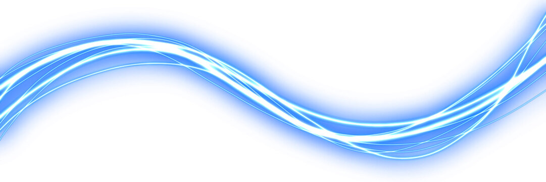 Vibrant Electric Blue Energy Wave Streak