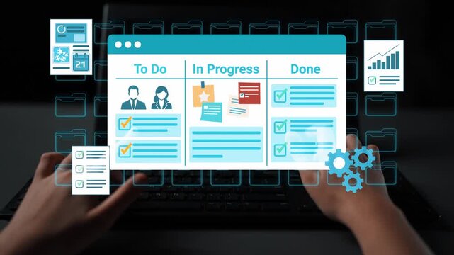 Digital Project Management Concept with Task Board and User Interface for Organizing Work in Progress and Completed Projects in a Modern Workspace. Entropy.
