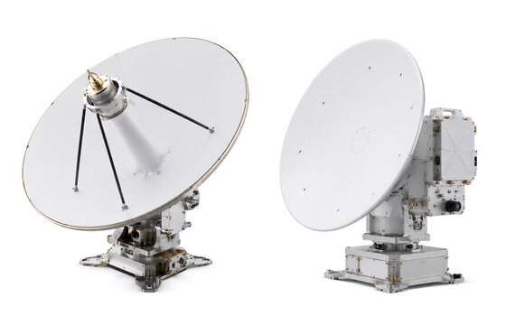 宇宙用パラボラ通信アンテナ2種のモックアップ