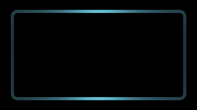 Blue conic gradient border frame rotating softly, decorative outline loop, transparent background