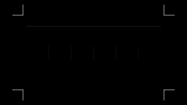 White hud corner brackets frame with breathing motion, futuristic ui overlay loop, transparent background