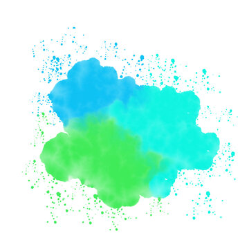manchas de pintura azul, verde, azul claro