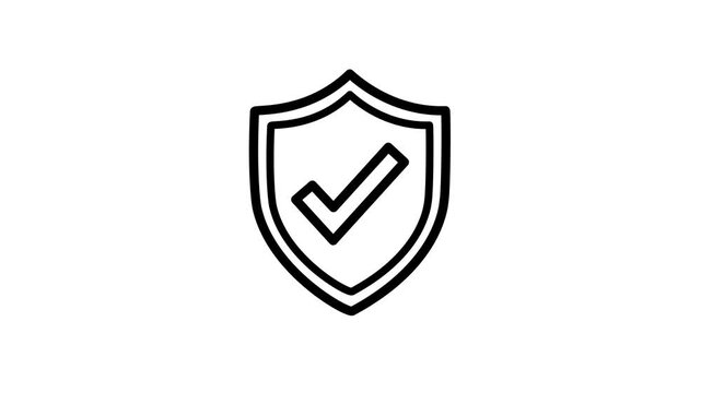 Shield Checkmark Security Protection Icon Animation