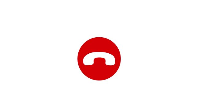 Phone Call End Button Motion Graphic