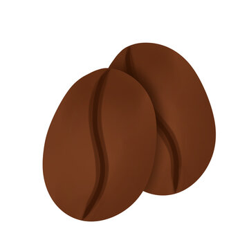 coffee beans on white background