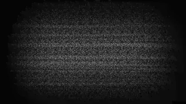 Close-up view of static noise on an old television screen. Old tv noise with no signal ,Noise on a old TV screen. Old style noise overlay for retro video effect. 