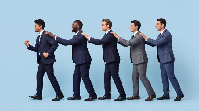 Diverse Businessmen Showing Teamwork and Unity